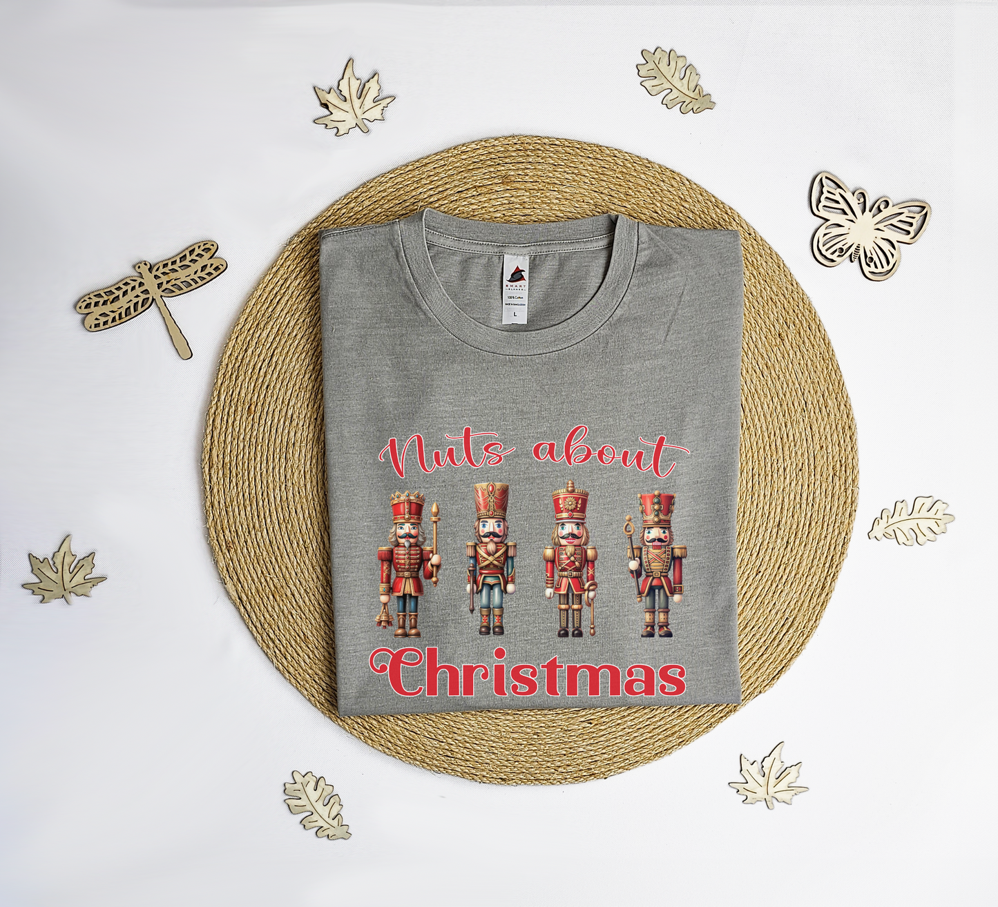 Nuts about Christmas Vintage T-Shirt, Christmas nutcracker shirt, Xmas party shirt, xmas gift T-shirt.