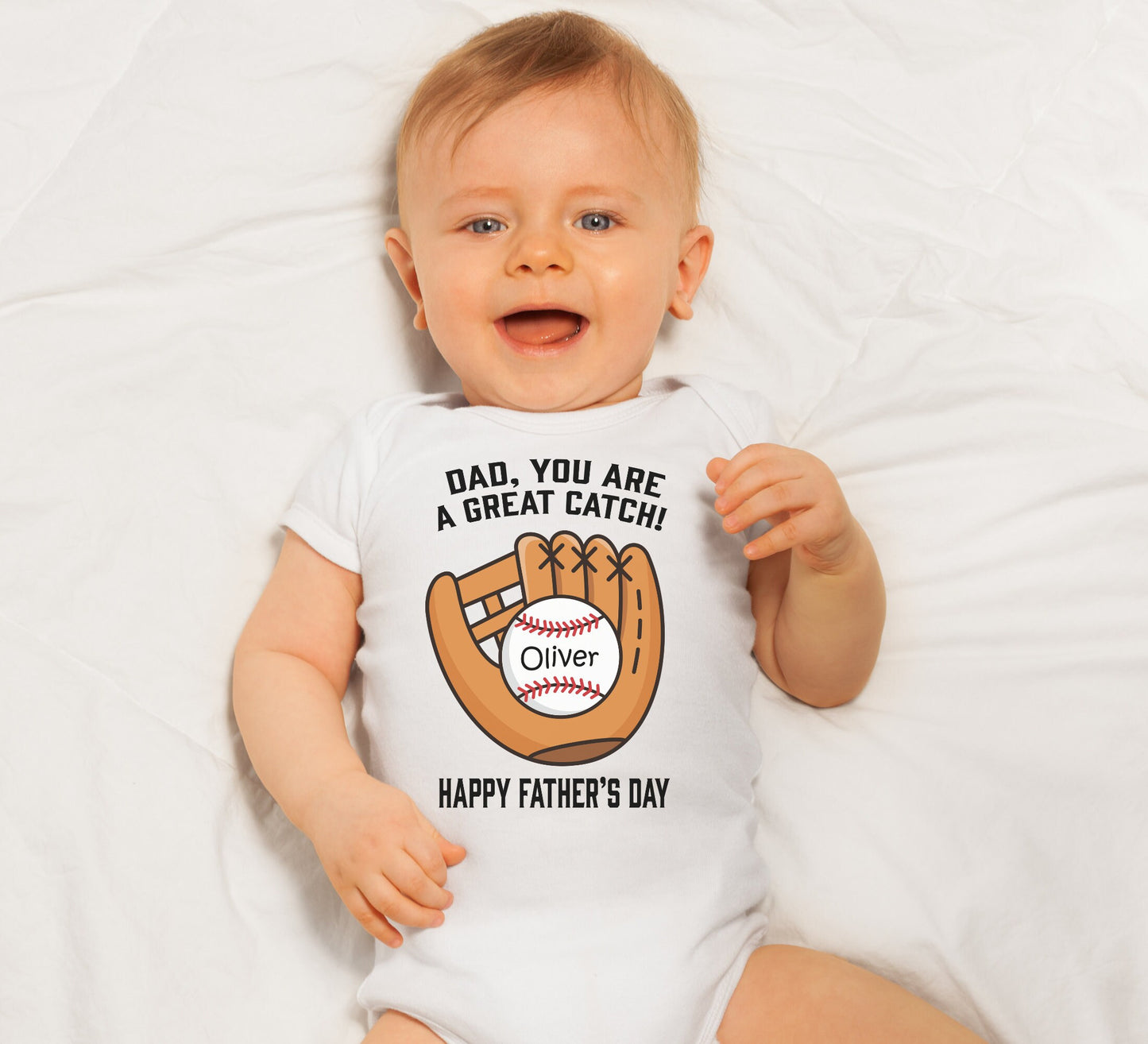 Father's day Onesie® baseball fathers day Onesie®, fathers day personalized name newborn body suit. newborn baby gift.