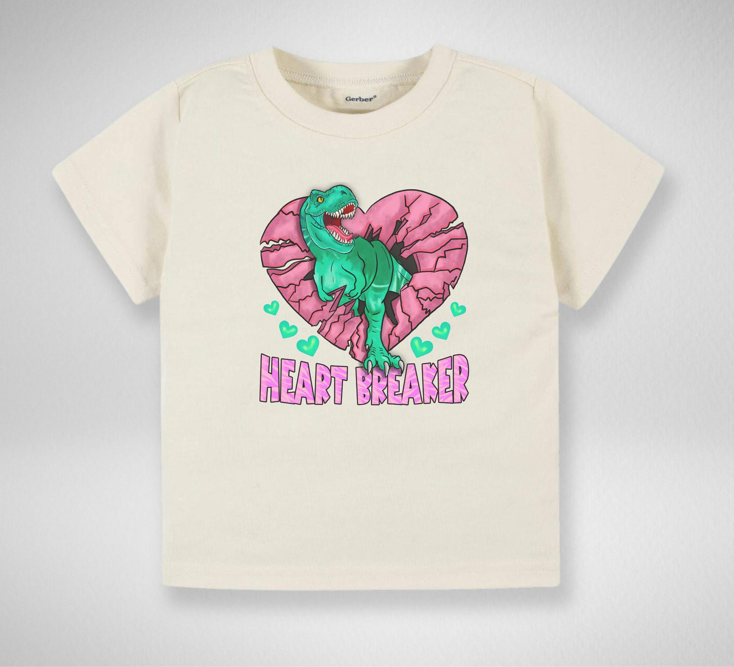 Heart Breaker T-Rex kids T-Shirt, Valentines day kids shirt, Hearts toddler gift shirt. Dinosaur kids shirt, T-Rex valentines tee