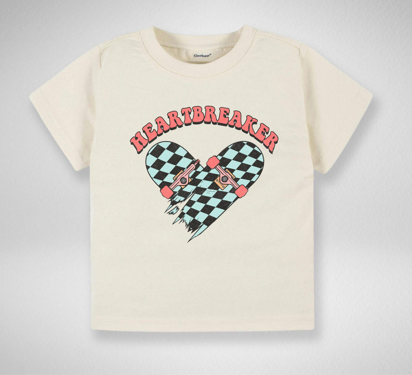 Heart Breaker kids T-Shirt, Valentines day kids shirt, Hearts toddler gift shirt. skateboard kids shirt