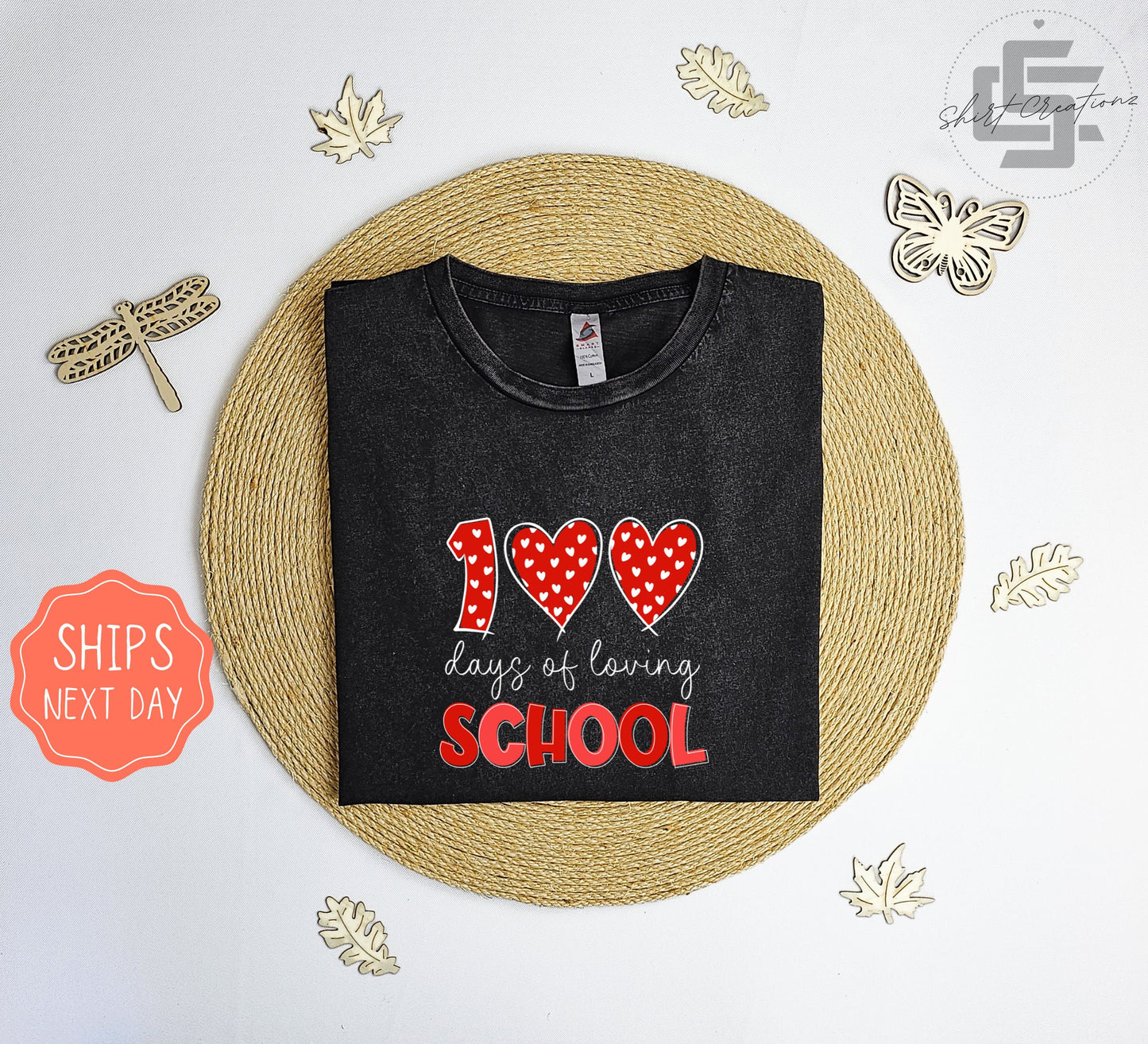 100 days of loving school Vintage T-Shirt, groovy 100 days of school tee shirt, school shirt, teacher gift T-shirt, Vintage tee shirt.