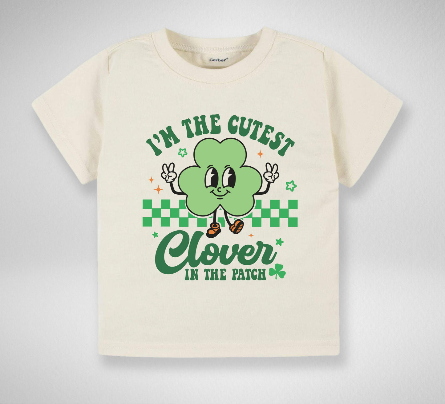 I'm the cutest clover Natural Toddler T-Shirt, St. Patrick's kids shirt, Lucky toddler gift shirt.