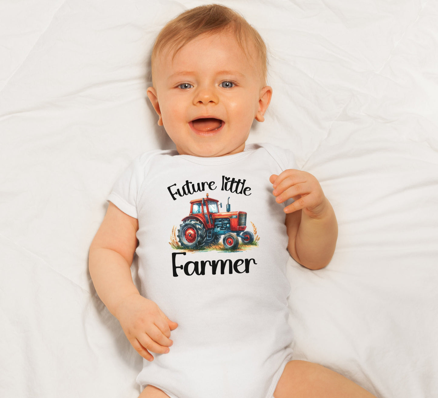 Future little farmer Baby Onesie® Farm baby Onesie®, Little farmer newborn body suit. Farming newborn baby gift.