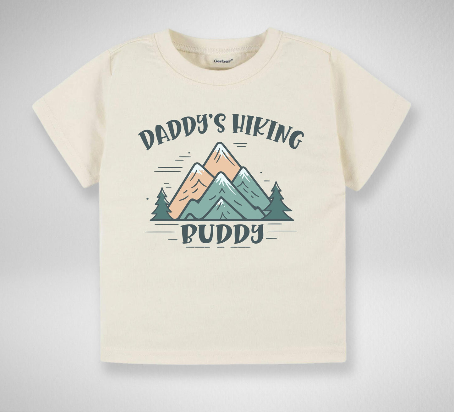 Daddy's hiking buddy toddler shirt, Hiking partner youth shirt , Outdoor adventure toddler tee. Hiking with daddy kids shirt.