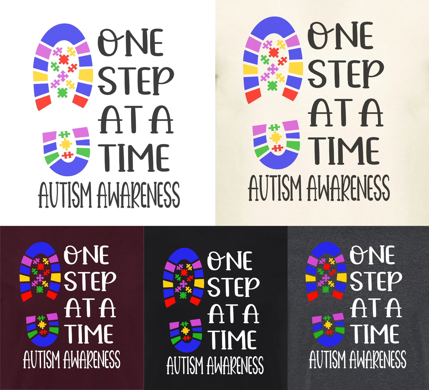 One step at a time Autism shirt, Autism awareness tee shirt, Autism month T-shirt.