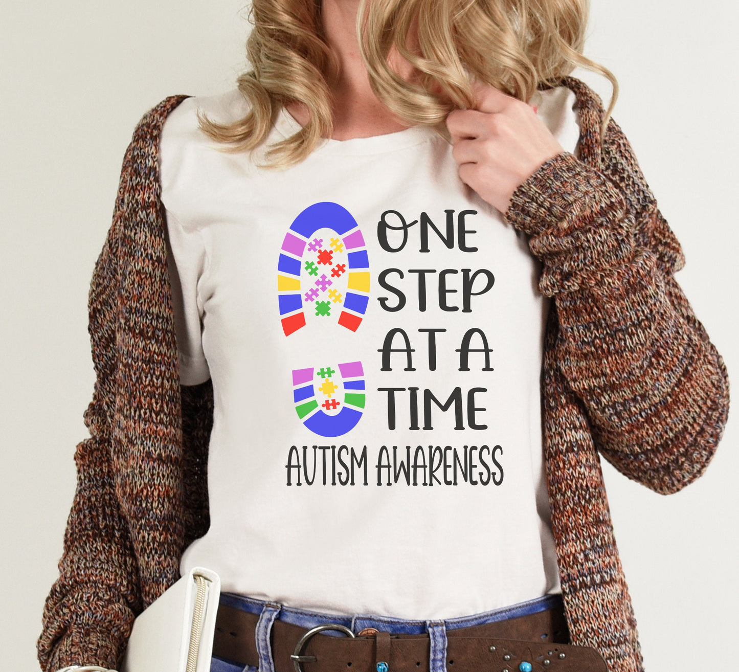 One step at a time Autism shirt, Autism awareness tee shirt, Autism month T-shirt.