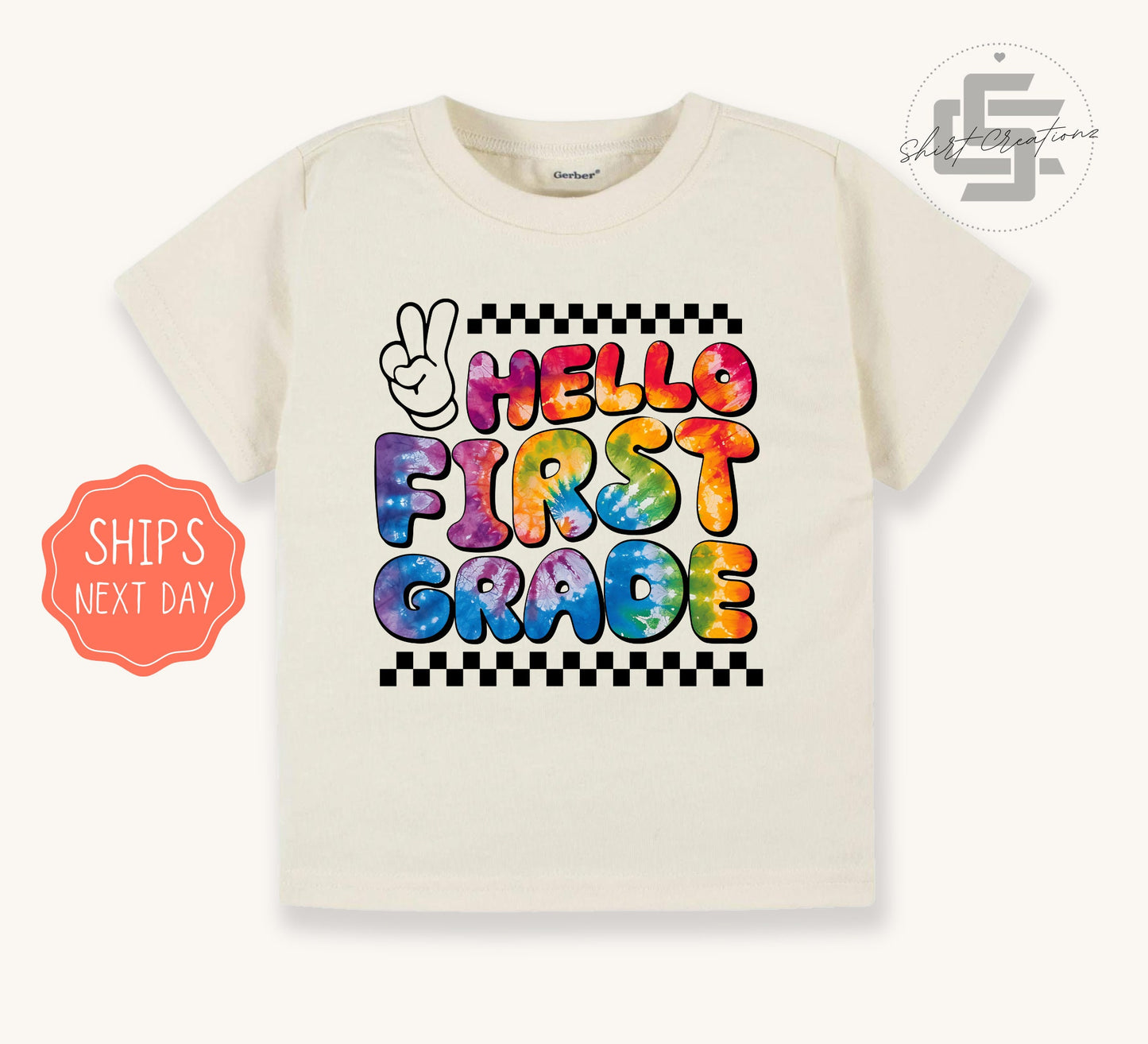 Hello First grade kids TShirt, Back to school kids shirt, First day of school youth Tee.