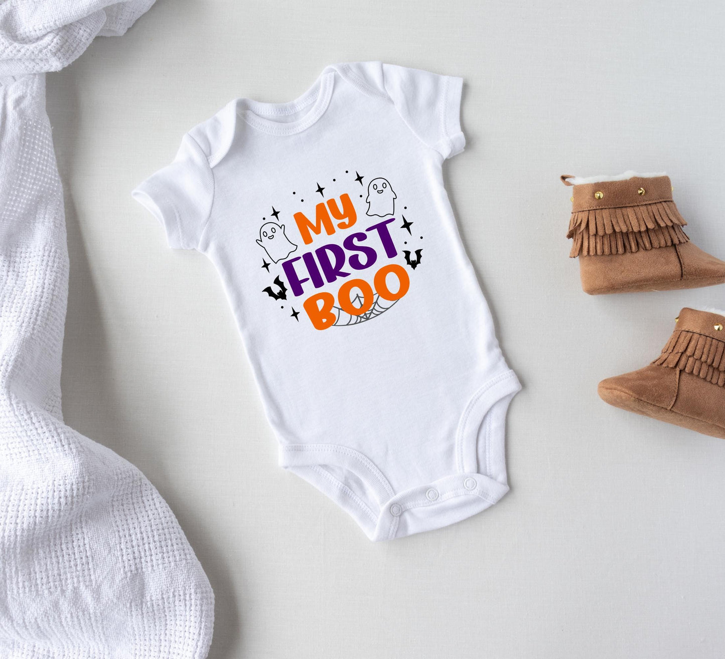 Halloween baby Onesies®, Babies first Halloween Onesies®, First boo baby bodysuit.