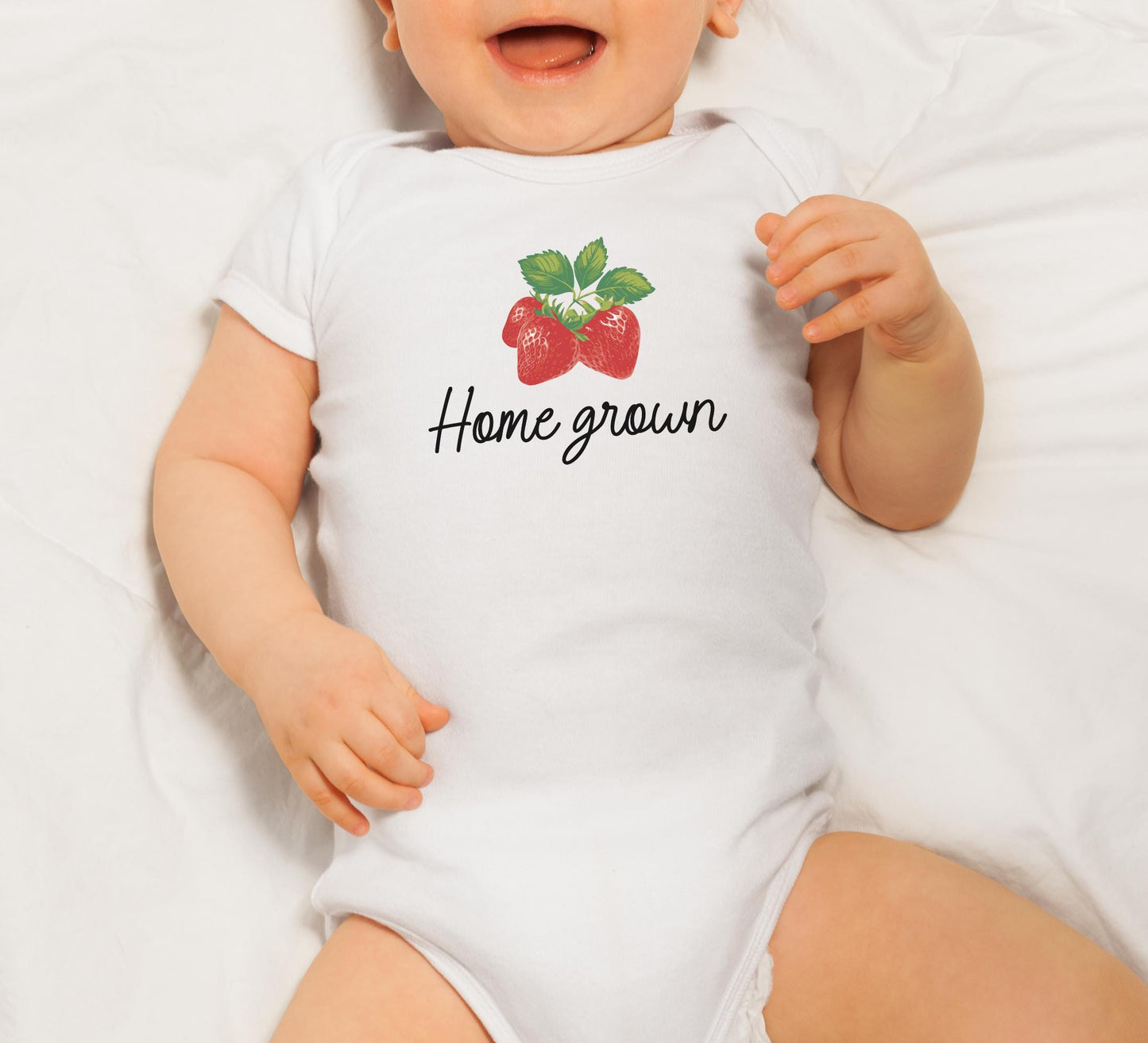 Home grown Baby Onesie® farmer baby Onesie®, Little farmer newborn body suit. baby strawberry newborn baby gift.