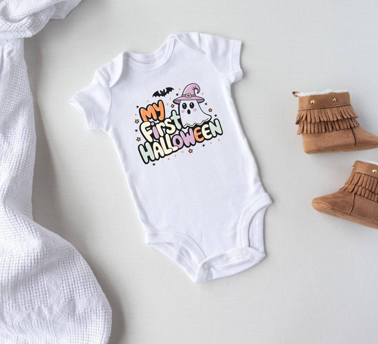 Halloween baby Onesies®, MY first Halloween Onesies®, First boo baby bodysuit.