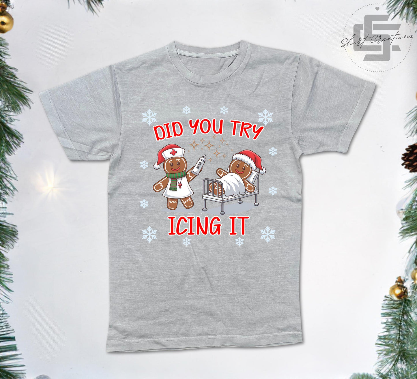 Christmas ginger bread Vintage T-Shirt, Retro Christmas tee shirt, Xmas nurse shirt, xmas gift for school nurse T-shirt.