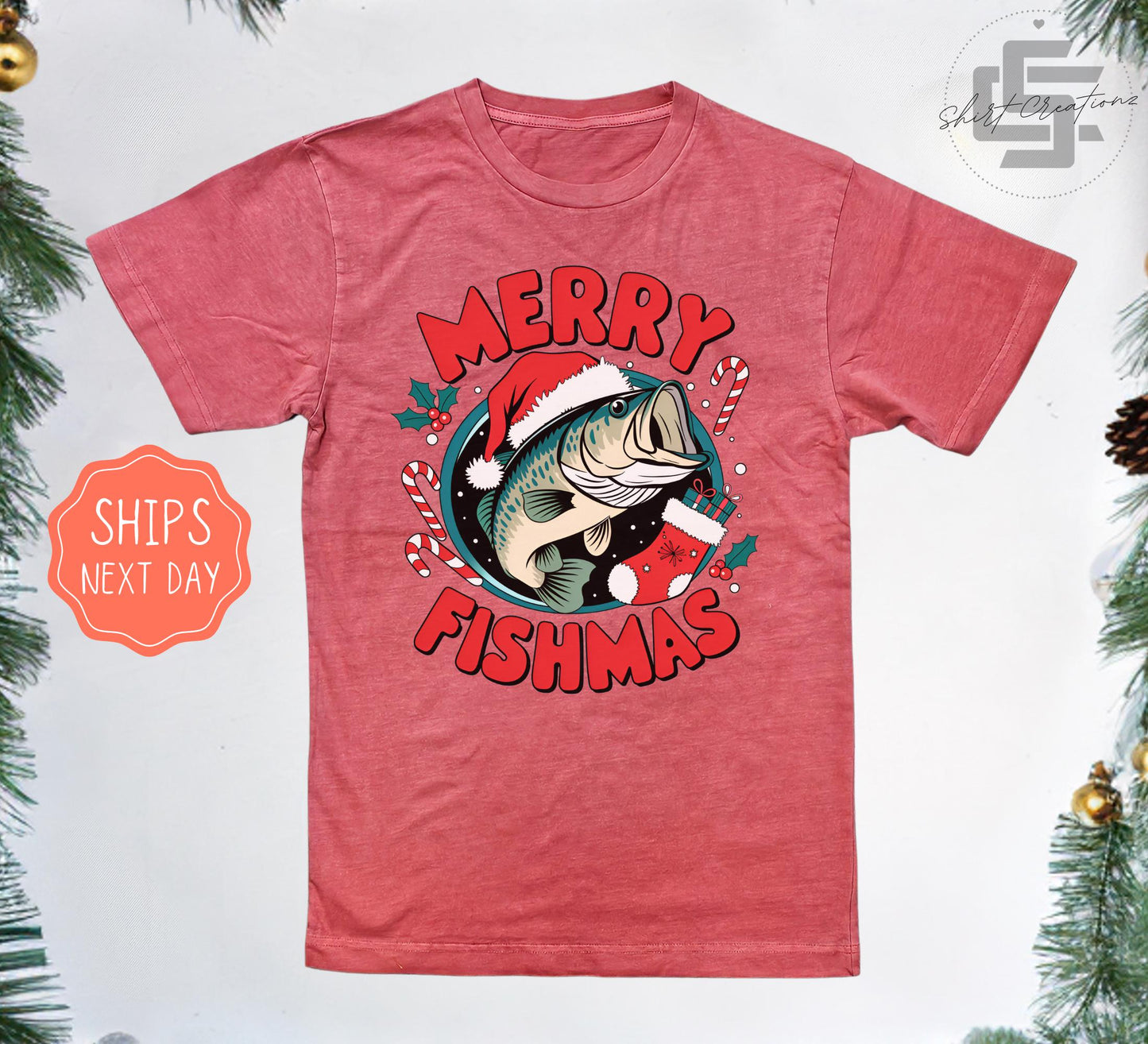 fishing Christmas shirt, fisherman holiday Vintage T-Shirt gone fishing tee shirt, fishing T-shirt, gift for dad. fisherman shirt gift
