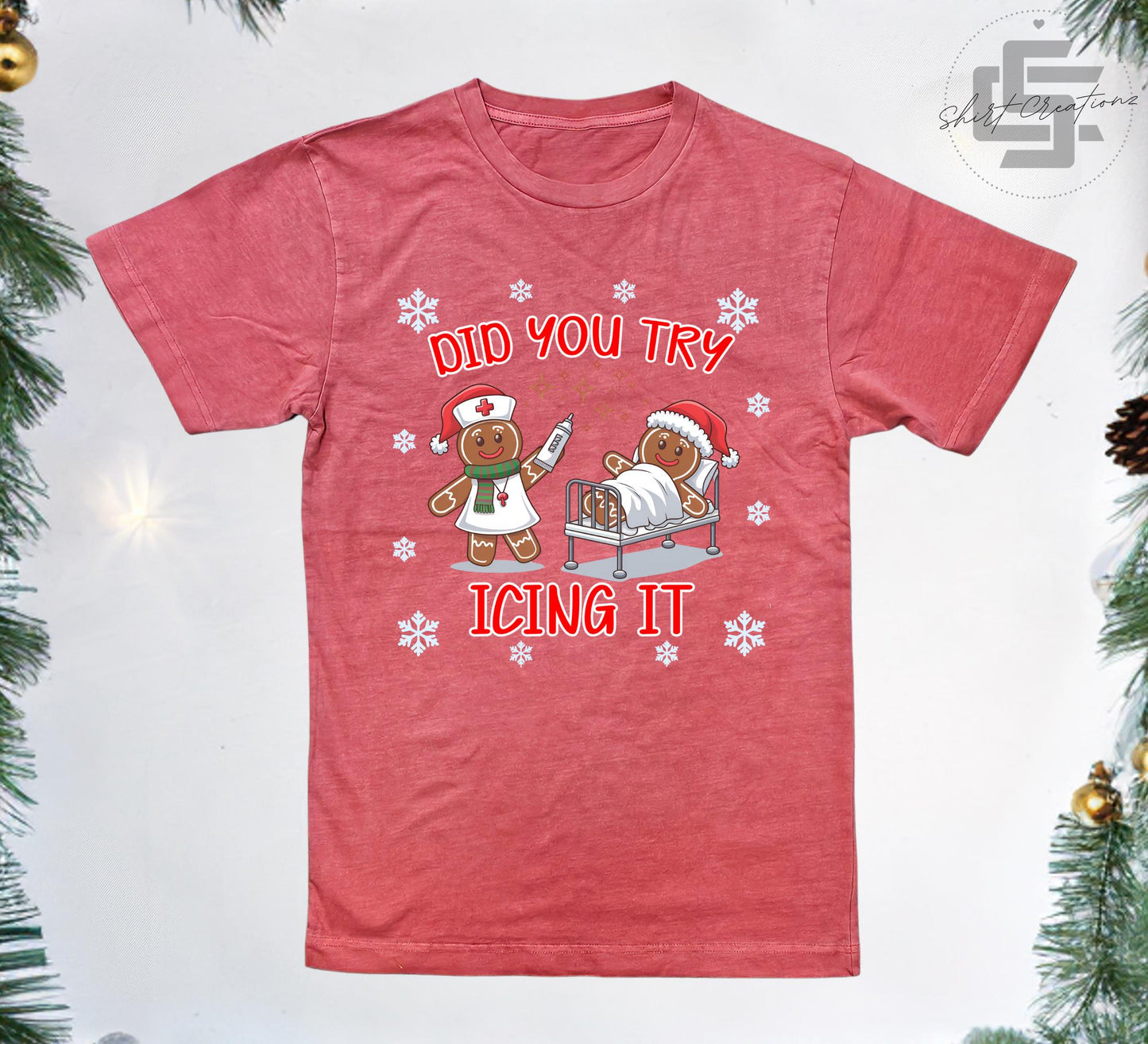 Christmas ginger bread Vintage T-Shirt, Retro Christmas tee shirt, Xmas nurse shirt, xmas gift for school nurse T-shirt.
