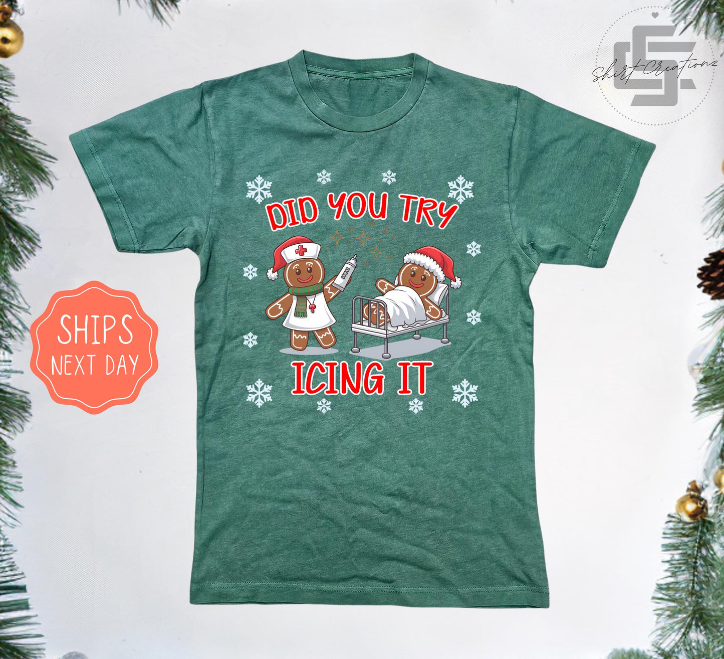 Christmas ginger bread Vintage T-Shirt, Retro Christmas tee shirt, Xmas nurse shirt, xmas gift for school nurse T-shirt.