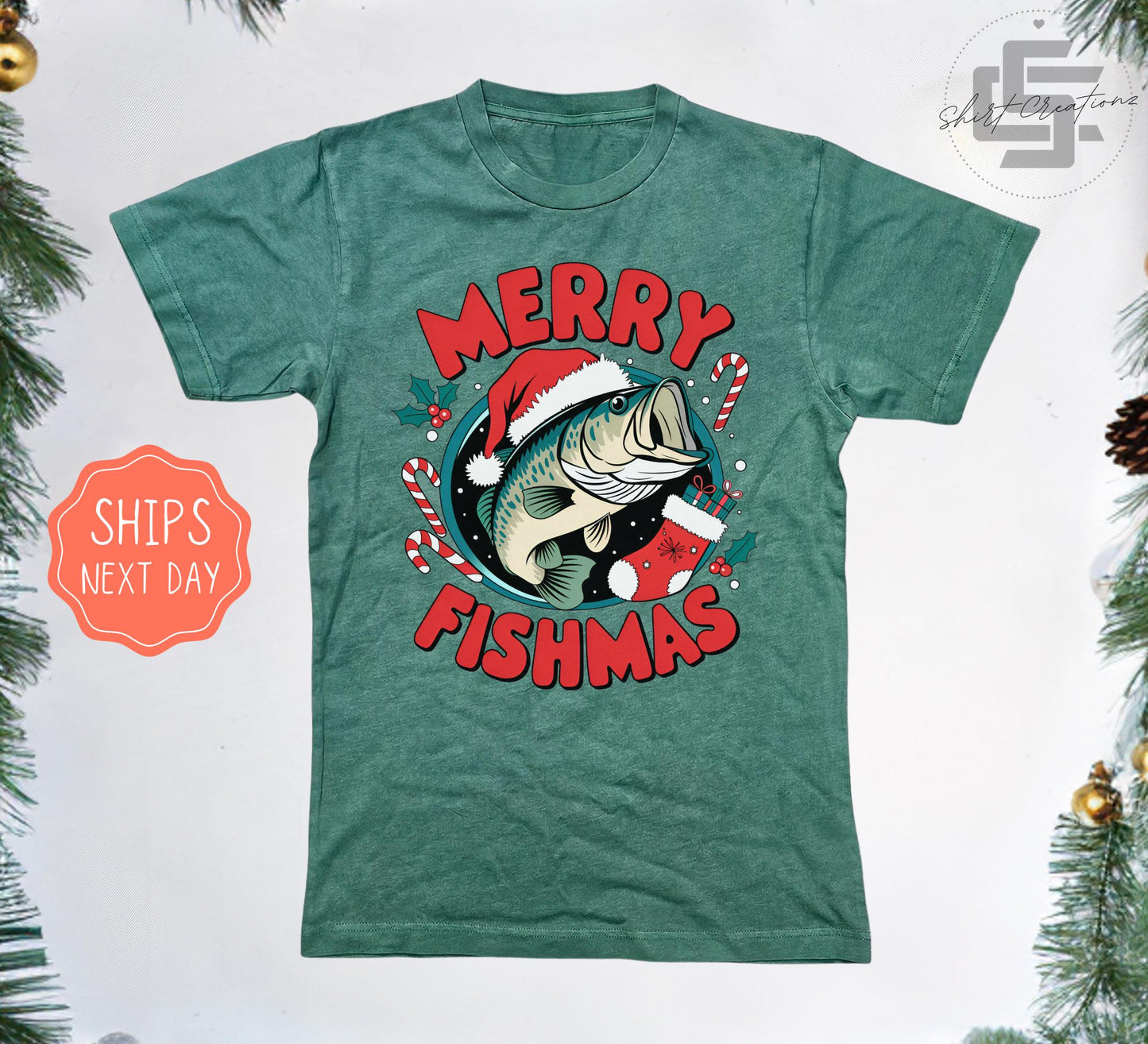 fishing Christmas shirt, fisherman holiday Vintage T-Shirt gone fishing tee shirt, fishing T-shirt, gift for dad. fisherman shirt gift
