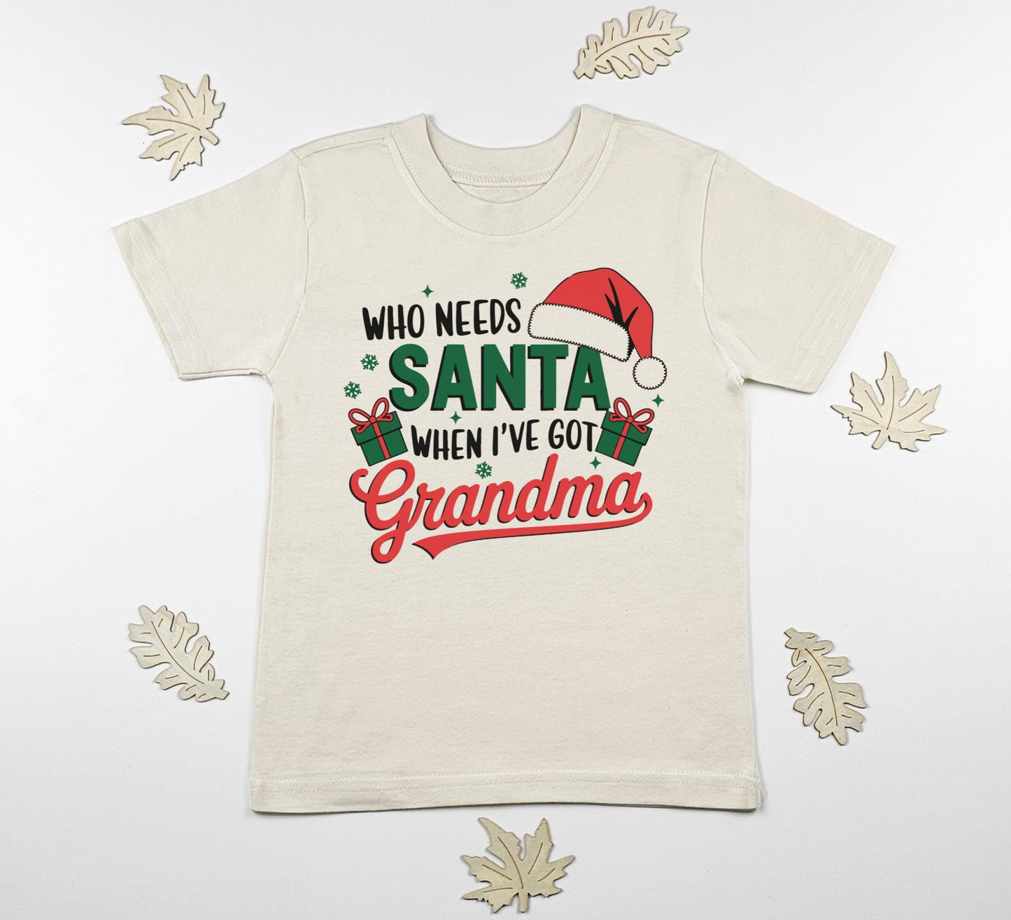 Christmas grandma baby Onesie® Who needs Santa Onesie®, Grandma Claus newborn body suit. Gift from Grandma