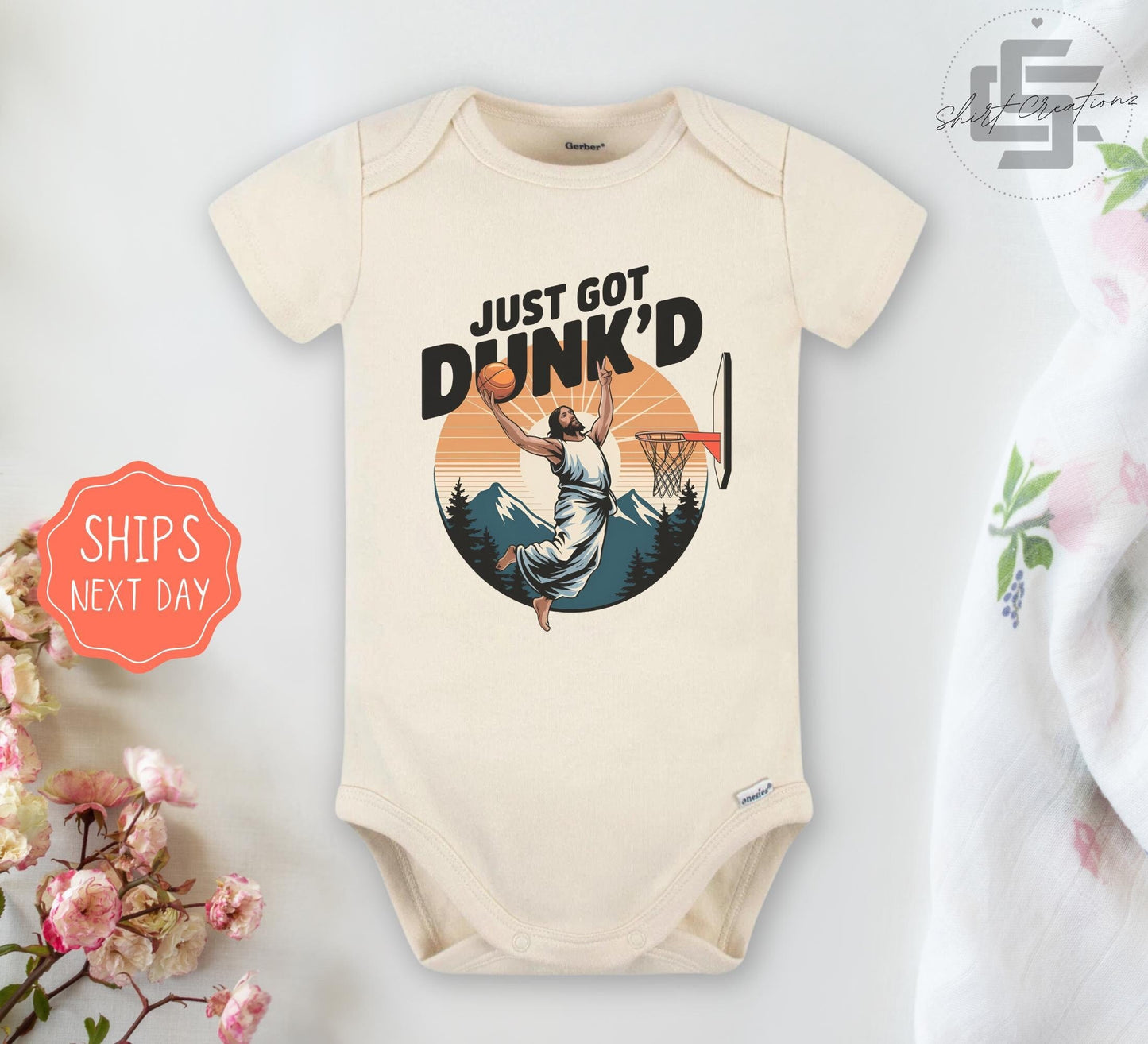 Baptism baby Onesie®, kids baptism shirt, Just got dunk'd toddler Tee. just baptized shirt.