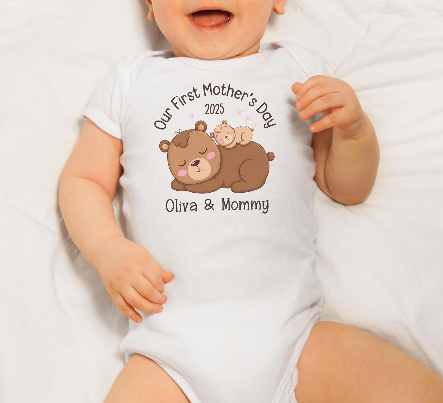 Mother's Day baby Onesie® Personalized Our first Mother's day baby Onesie®, Personalized name newborn body suit. newborn baby gift.