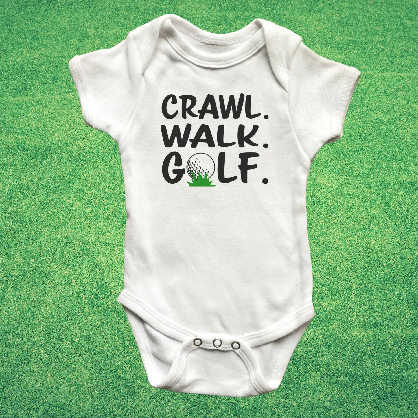 Crawl walk golf Onesie® golfing baby Onesie®, golf baby body suit. newborn baby gift,