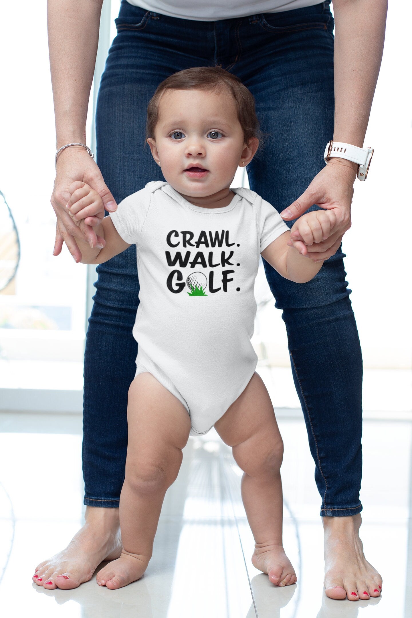 Crawl walk golf Onesie® golfing baby Onesie®, golf baby body suit. newborn baby gift,