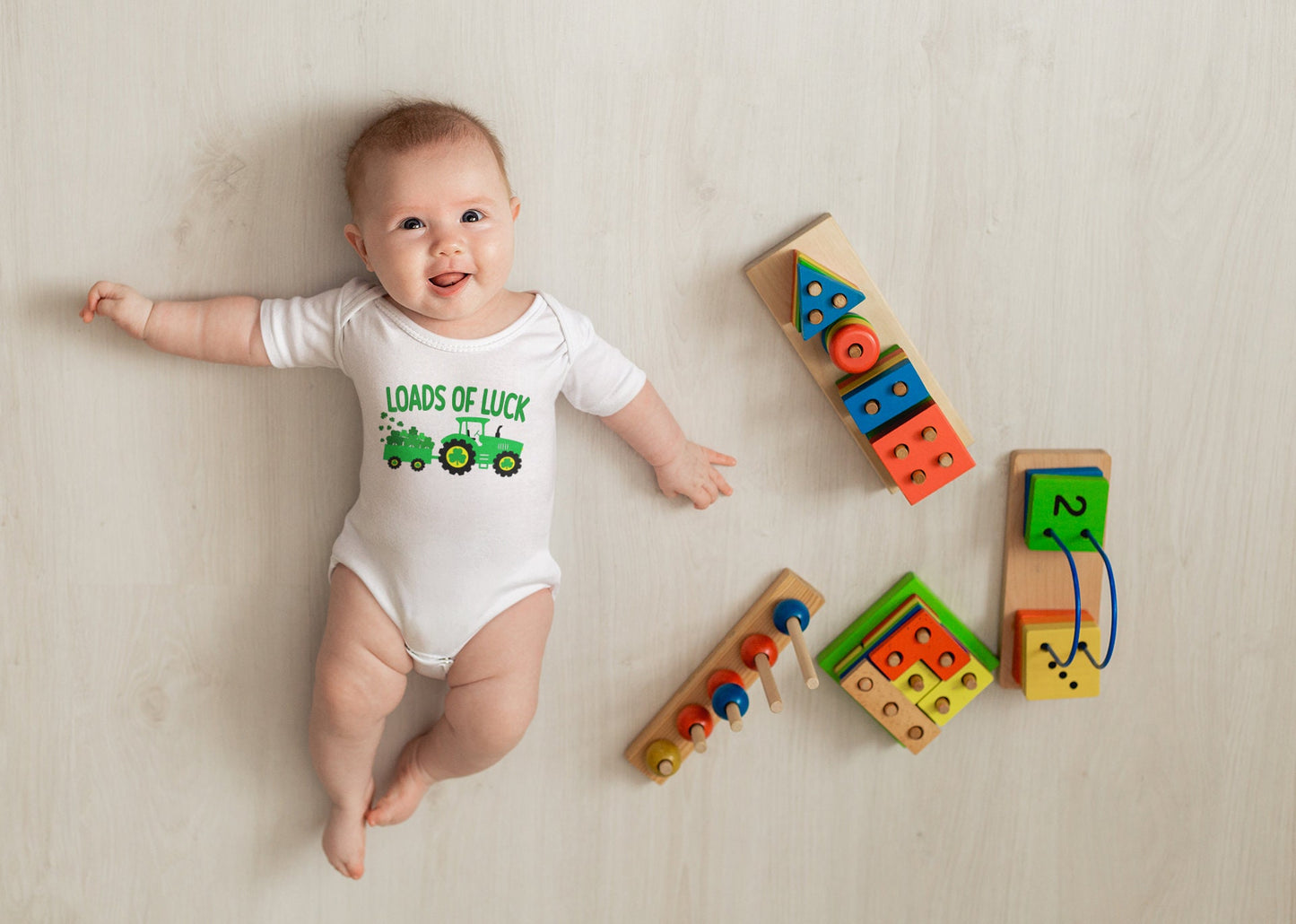 Loads of luck Baby Onesie®, St. Patrick's baby Onesie®, Lucky baby body suit. cute baby gift.