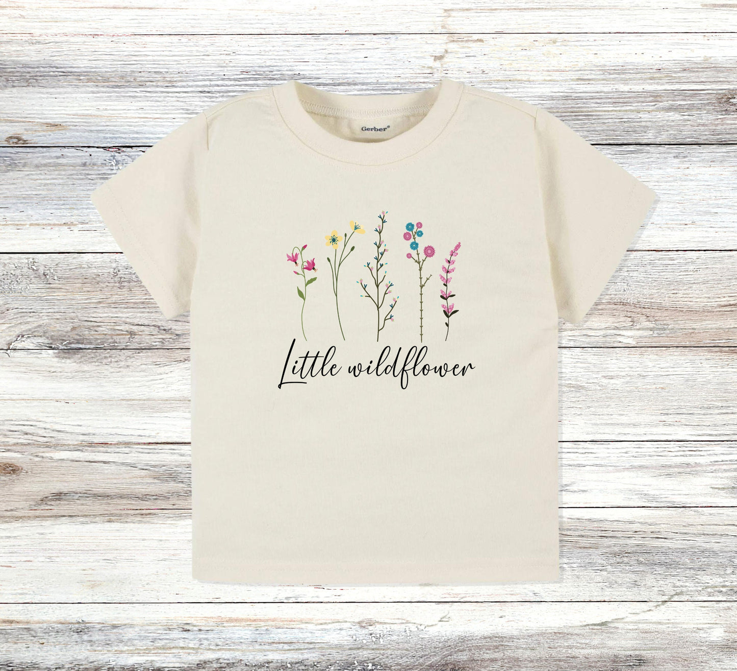 Little wild flower Toddler TShirt, flower kids shirt, Natural toddler Tee