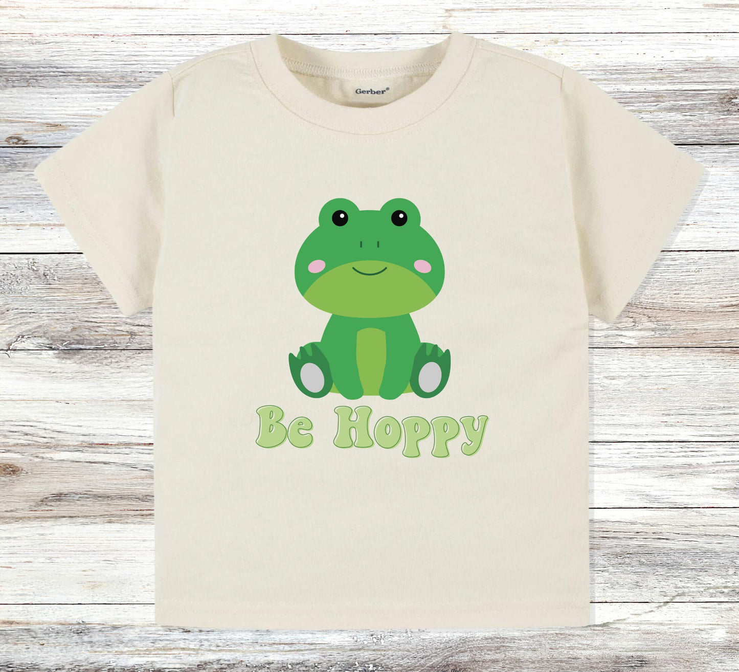 Be Hoppy Toddler T-Shirt, frog kids shirt, funny frog toddler gift shirt.