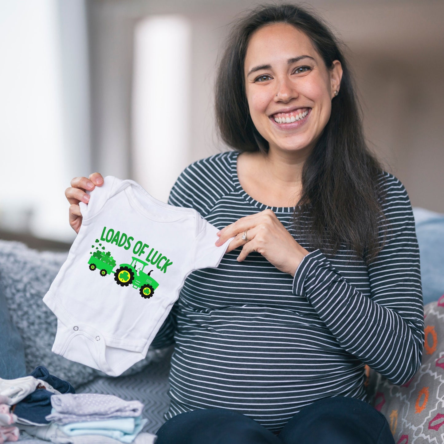 Loads of luck Baby Onesie®, St. Patrick's baby Onesie®, Lucky baby body suit. cute baby gift.