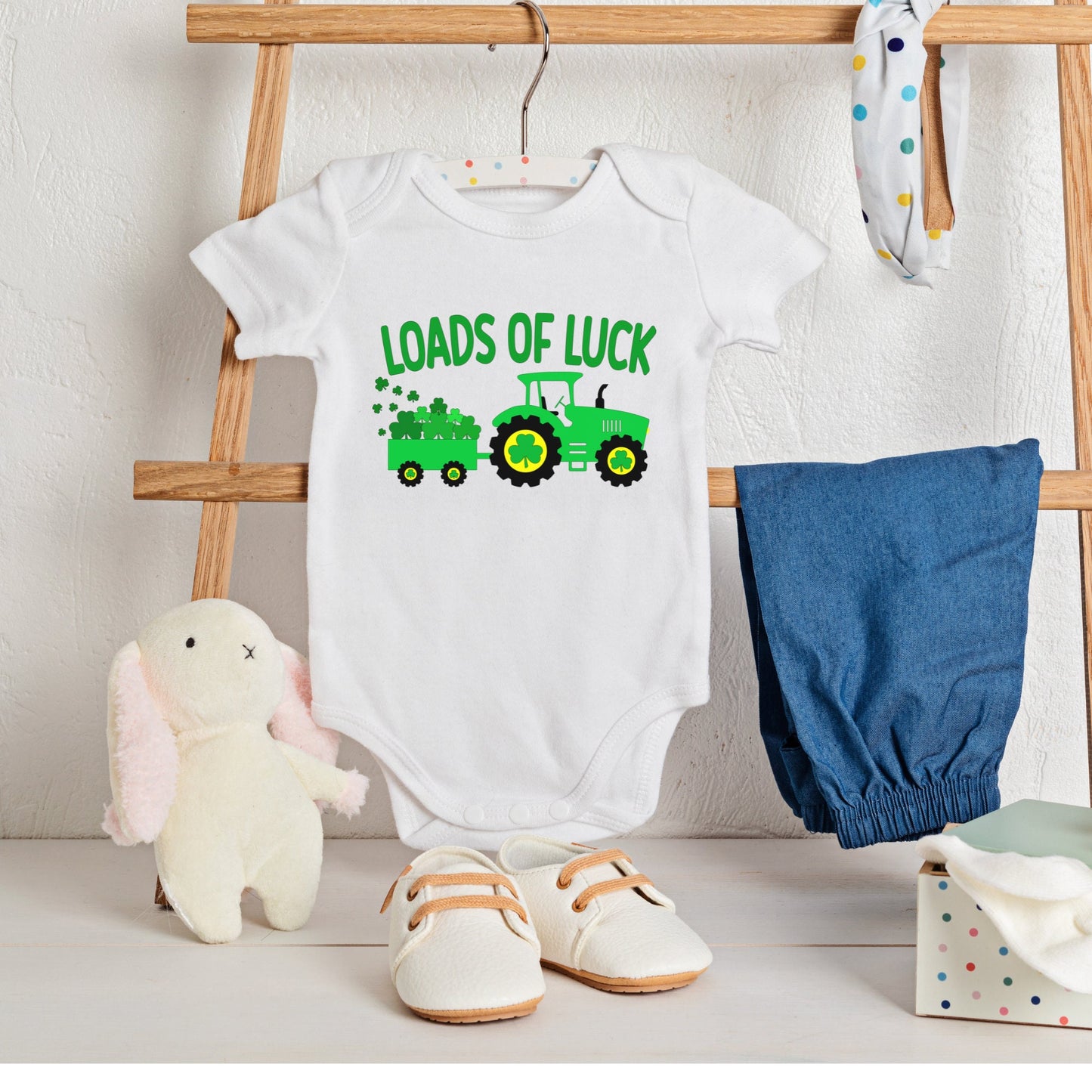 Loads of luck Baby Onesie®, St. Patrick's baby Onesie®, Lucky baby body suit. cute baby gift.