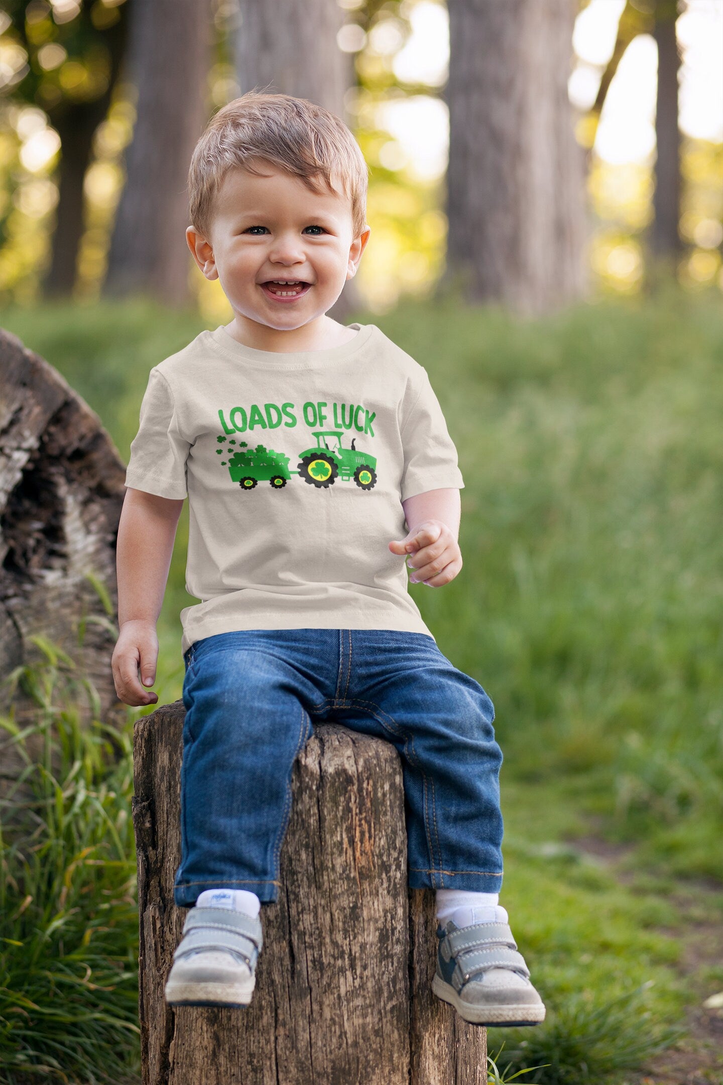 Loads of luck Toddler TShirt, St. Patrick's day kids shirt, Natural toddler Tee