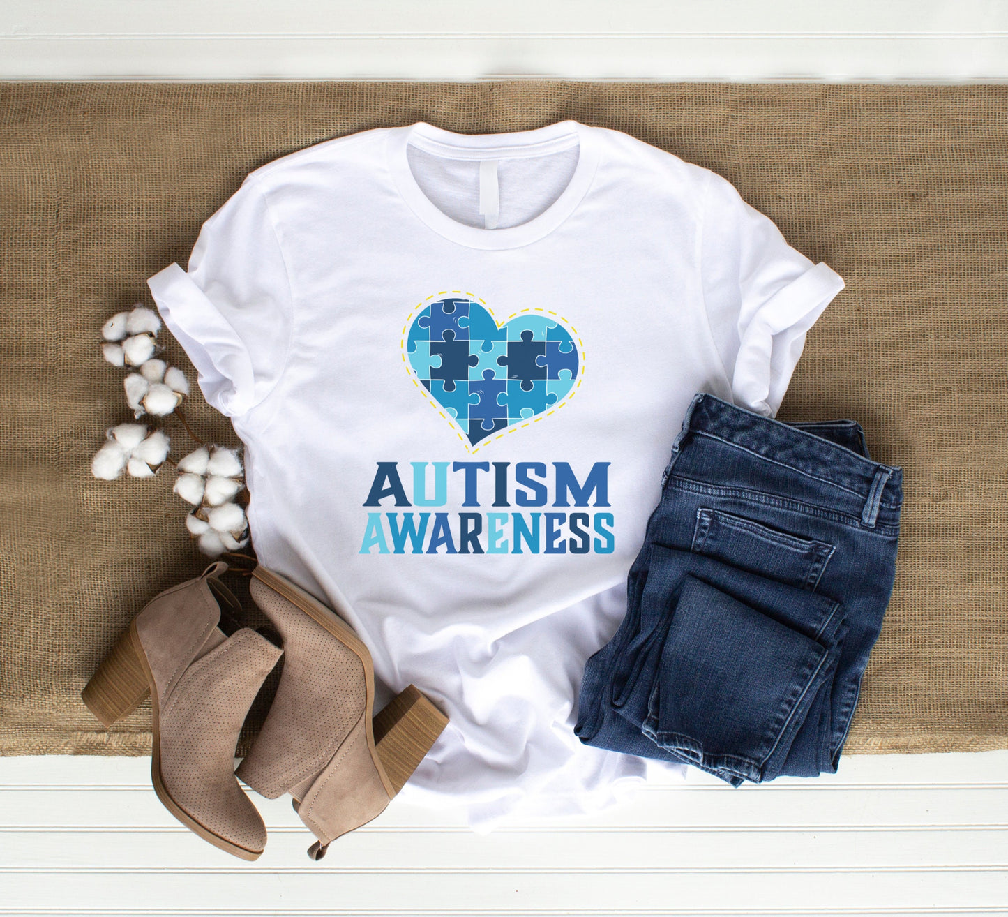 Autism Awareness Shirt, I wear blue for Shirt, Support squad Tee, Autism t-shirt