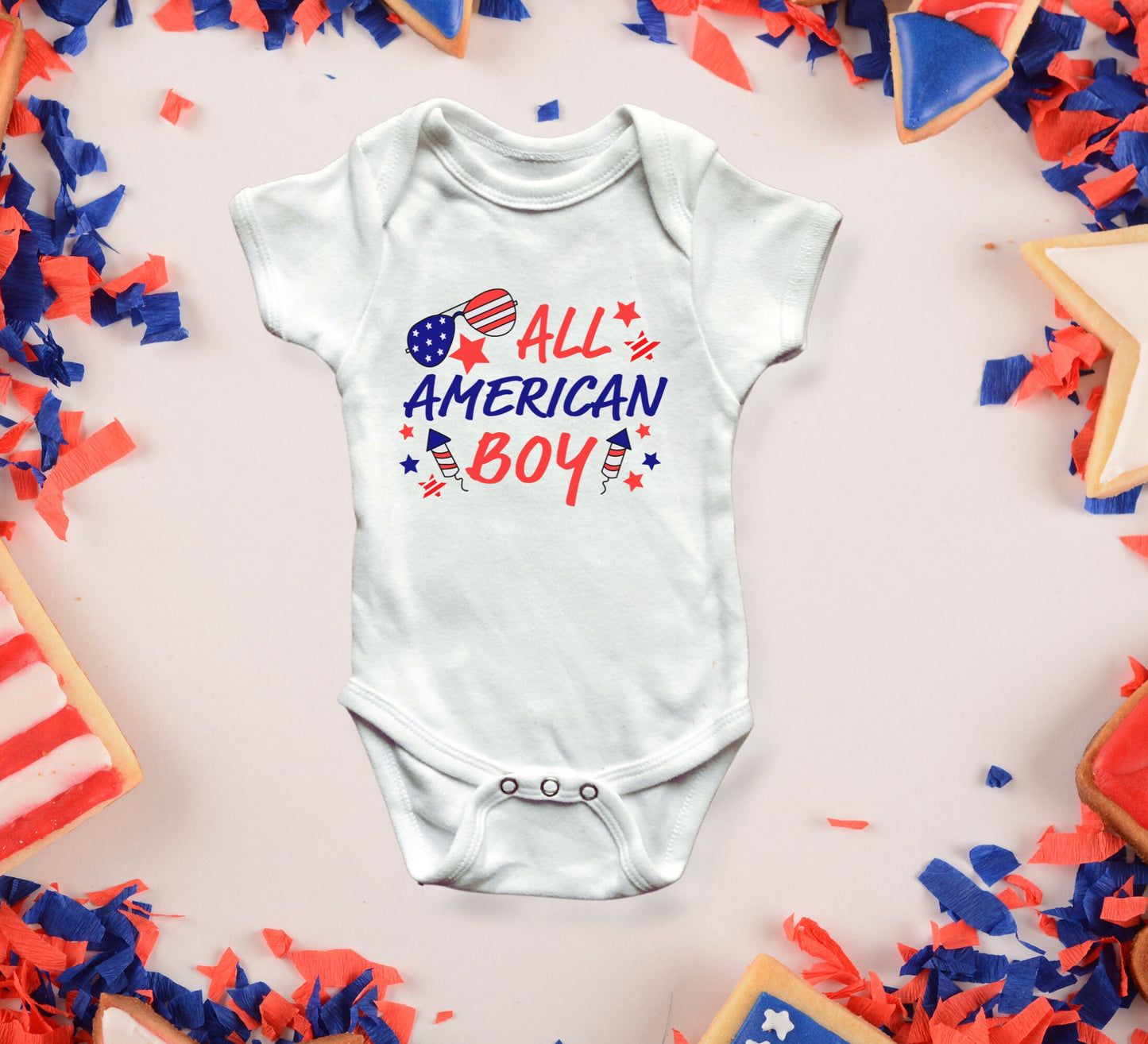 All American boy Onesie®, 4th of July baby Onesie®, baby announcement body suit. cute baby gift.