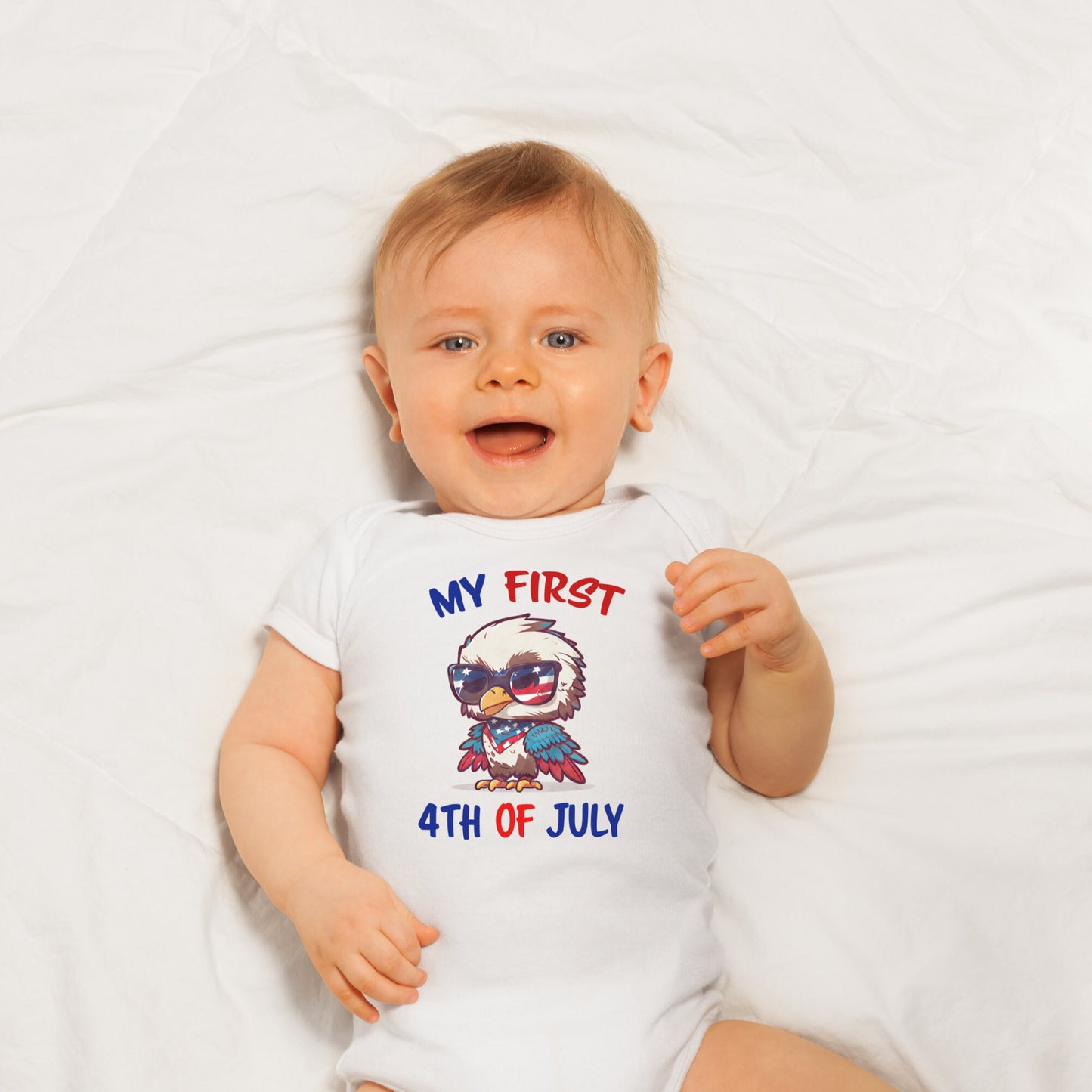 My First 4th of July Onesie®, 4th of July baby Onesie®, baby announcement body suit. cute baby gift.