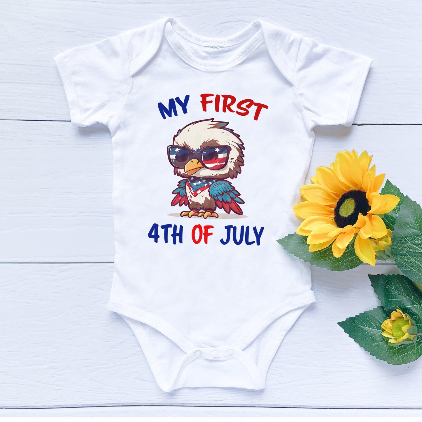 My First 4th of July Onesie®, 4th of July baby Onesie®, baby announcement body suit. cute baby gift.