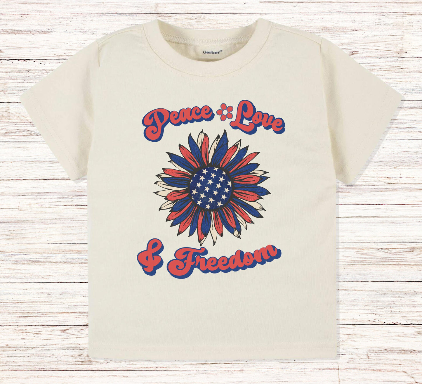 Peace Love and Freedom toddler TShirt, 4th of July kids shirt, Independence day toddler Tee. 4th of July youth shirt