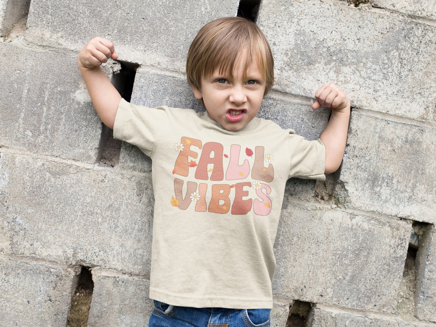 Fall vibes Toddler TShirt, Thanks giving kids shirt, fall natural toddler Tee.