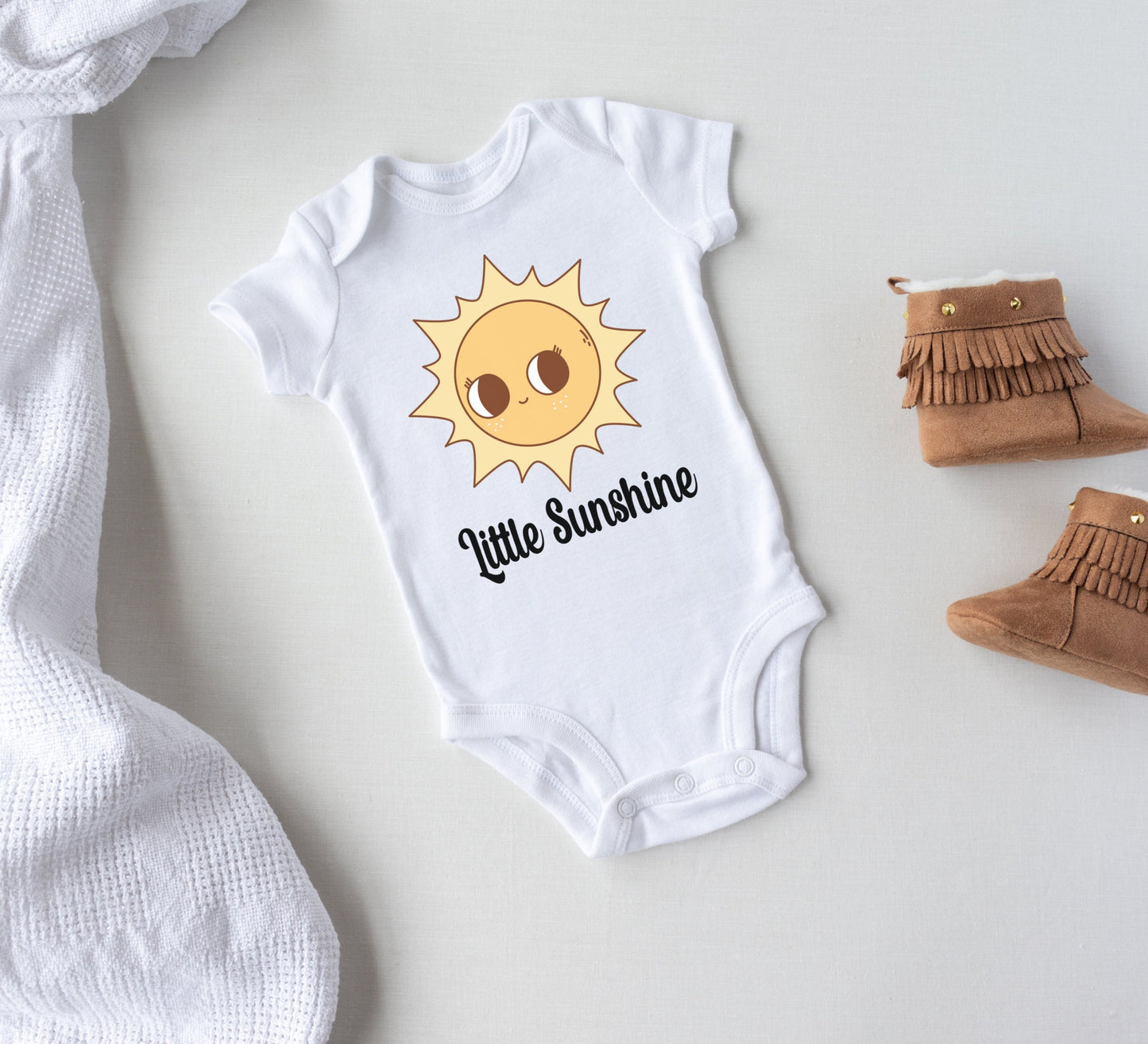 Little sunshine Baby Onesie®, Sunshine baby Onesie®, baby announcement body suit. cute baby gift.