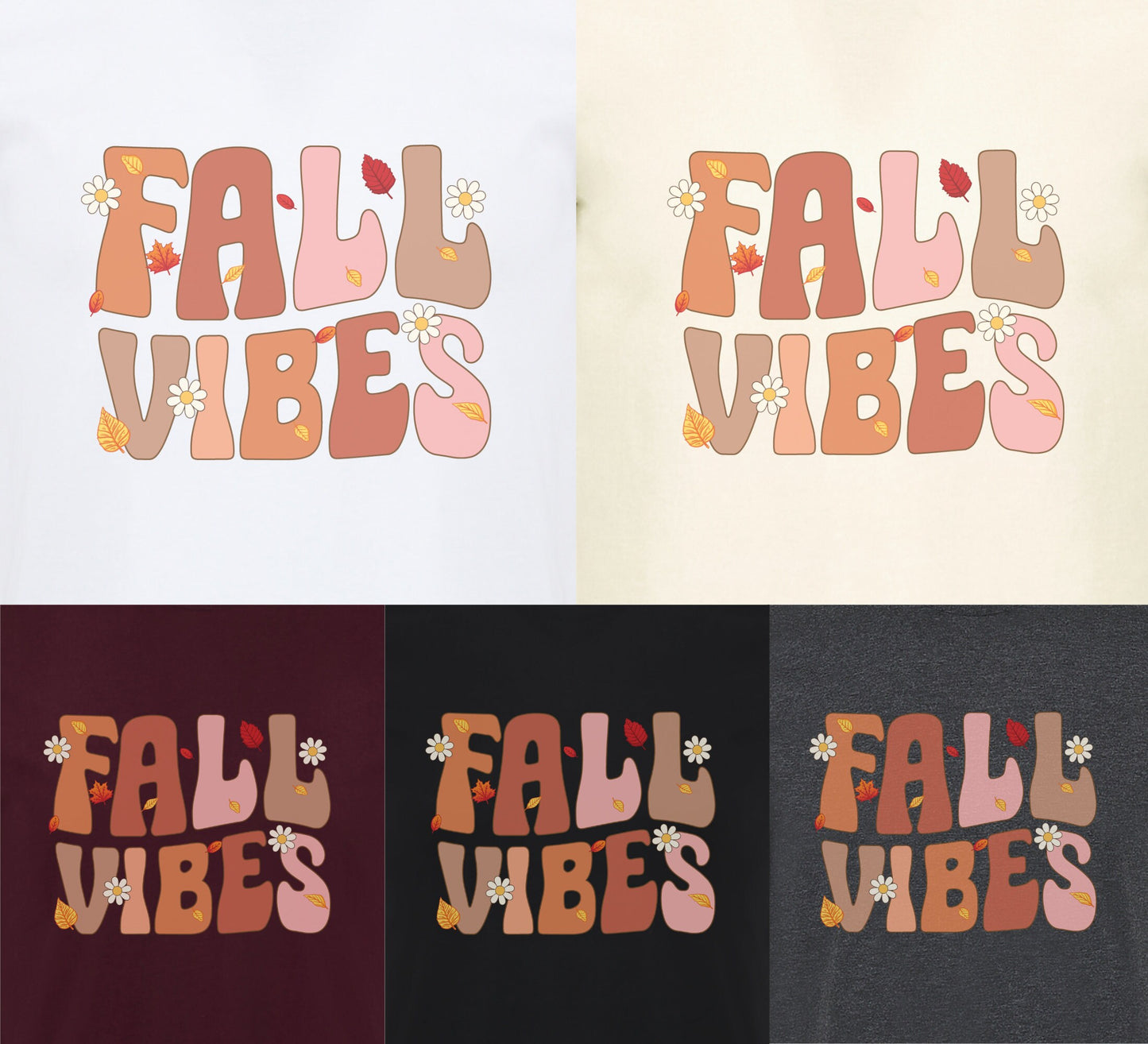 Fall vibes Shirt, Thanksgiving T-shirt, Fall season Tee, Autumn leaves T-shirt.
