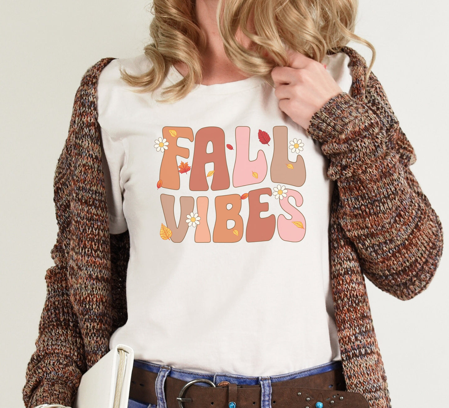 Fall vibes Shirt, Thanksgiving T-shirt, Fall season Tee, Autumn leaves T-shirt.