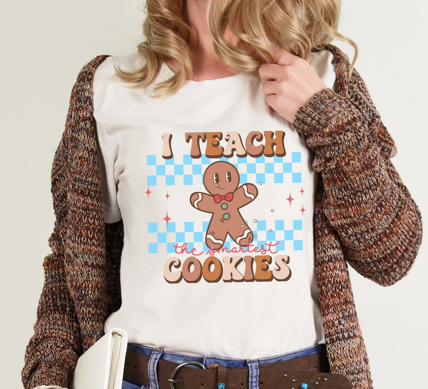 I teach the smartest cookies Christmas T-Shirt, Smart cookie shirt, Kindergarten shirt, Teacher shirt.