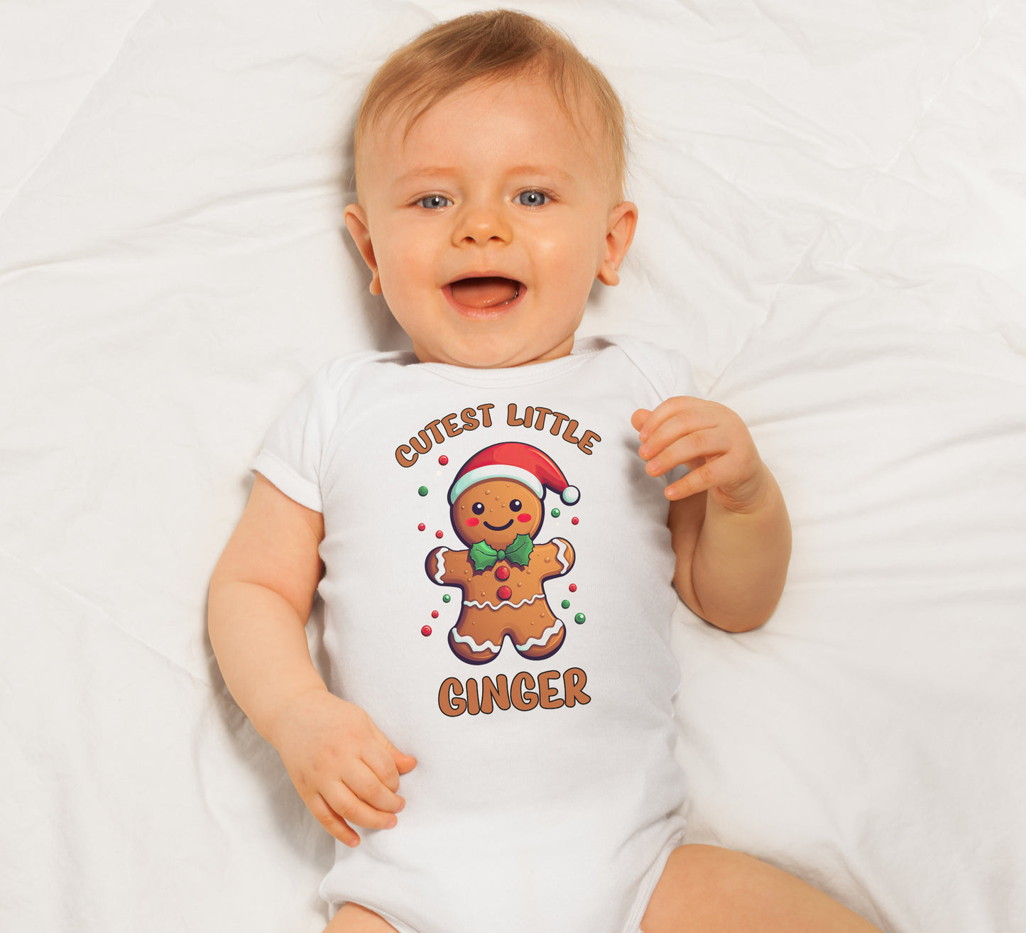 Cutest little ginger Baby Onesie®, Christmas baby Onesie®, baby announcement body suit. Christmas baby gift.