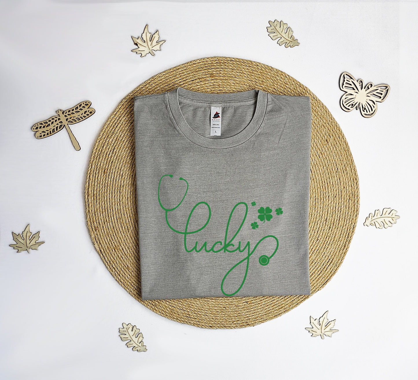 Lucky nurse Vintage T-Shirt, St. Patrick's nurse tee shirt, lucky St. Patrick's T-shirt, Green vintage tee shirt.