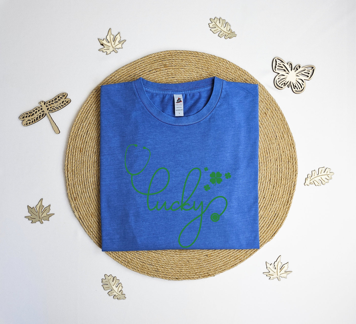 Lucky nurse Vintage T-Shirt, St. Patrick's nurse tee shirt, lucky St. Patrick's T-shirt, Green vintage tee shirt.