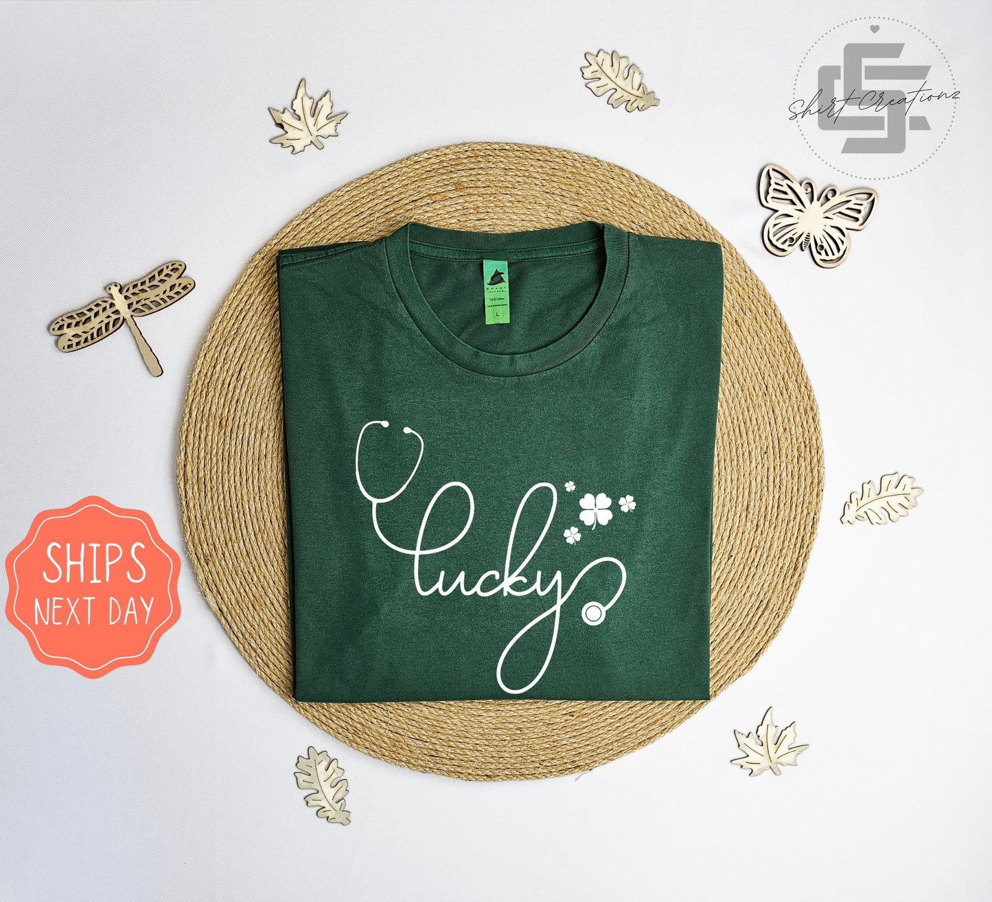 Lucky nurse Vintage T-Shirt, St. Patrick's nurse tee shirt, lucky St. Patrick's T-shirt, Green vintage tee shirt.