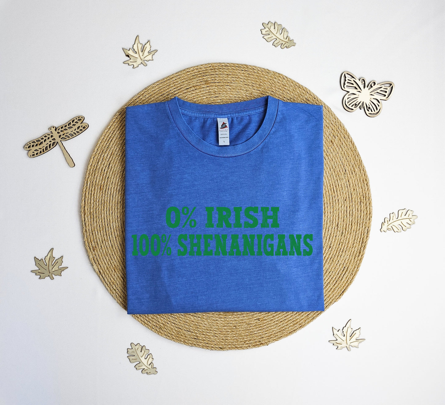 100% Shenanigans Vintage T-Shirt, St. Patrick's day tee shirt, lucky funny St. Patricks T-shirt, green Vintage tee shirt.