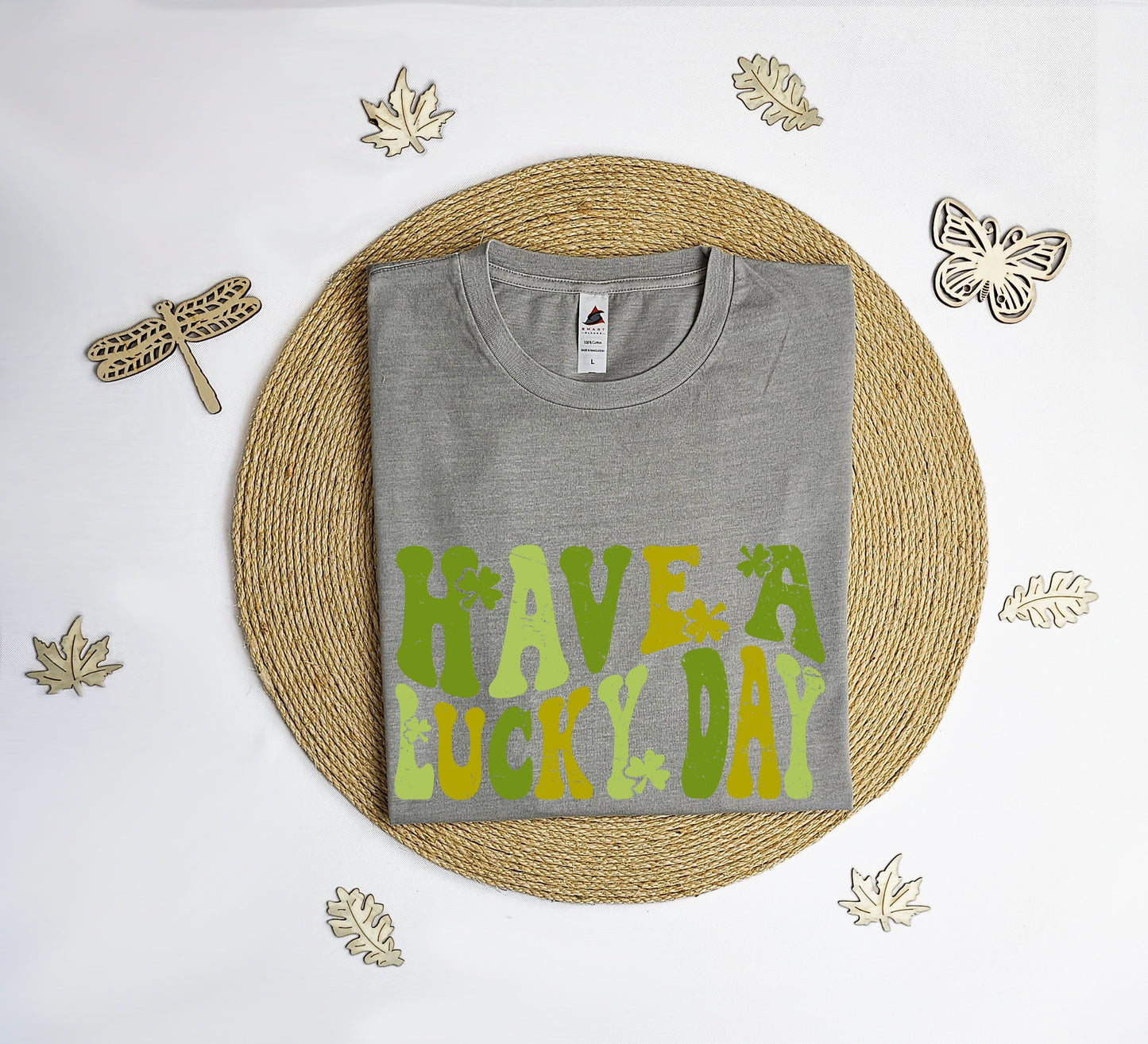 Have a lucky day Vintage T-Shirt, St. Patrick's day tee shirt, lucky St. Patricks T-shirt, green Vintage tee shirt.