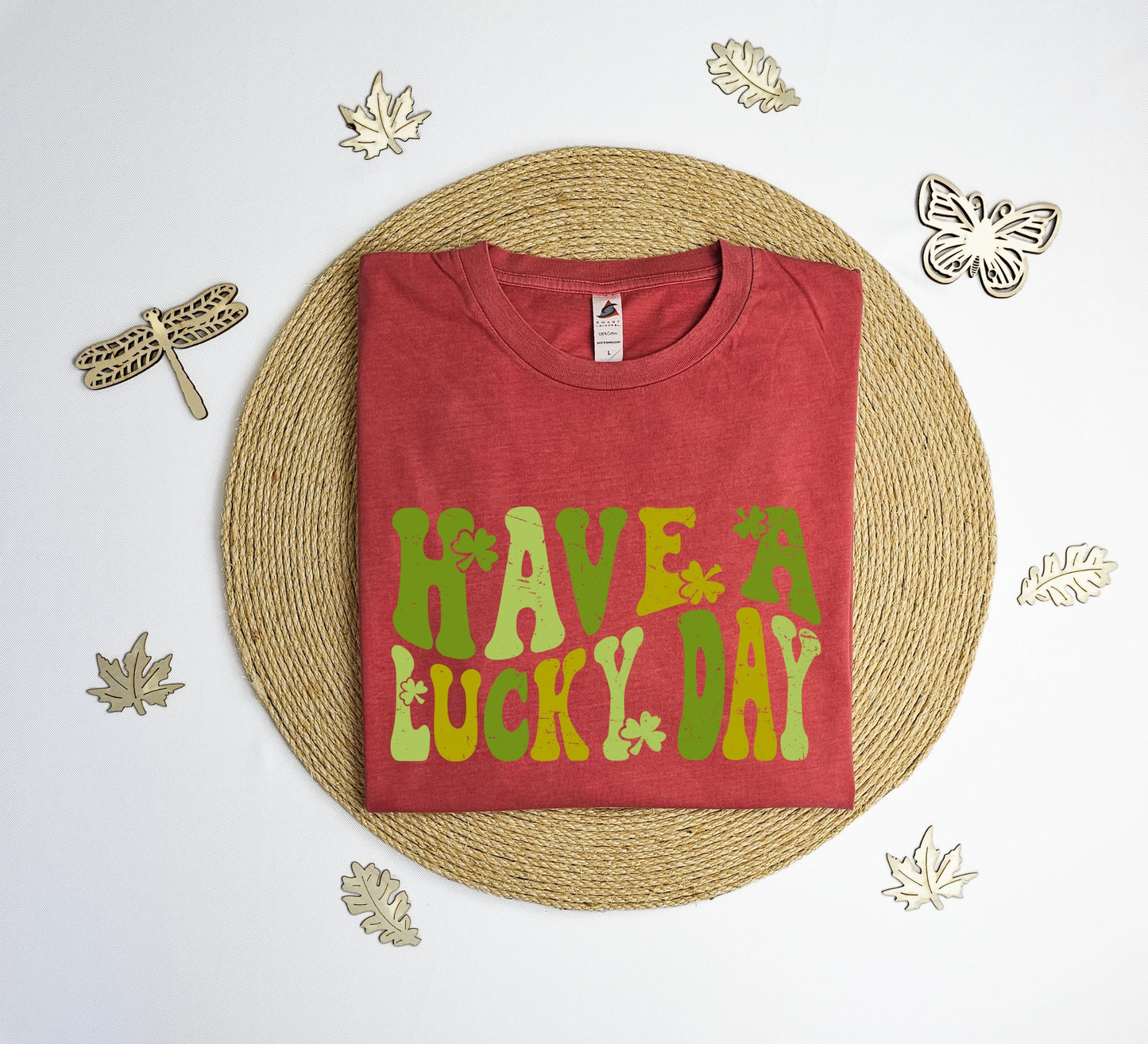 Have a lucky day Vintage T-Shirt, St. Patrick's day tee shirt, lucky St. Patricks T-shirt, green Vintage tee shirt.
