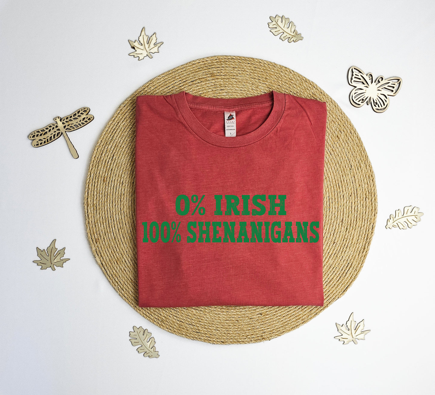 100% Shenanigans Vintage T-Shirt, St. Patrick's day tee shirt, lucky funny St. Patricks T-shirt, green Vintage tee shirt.