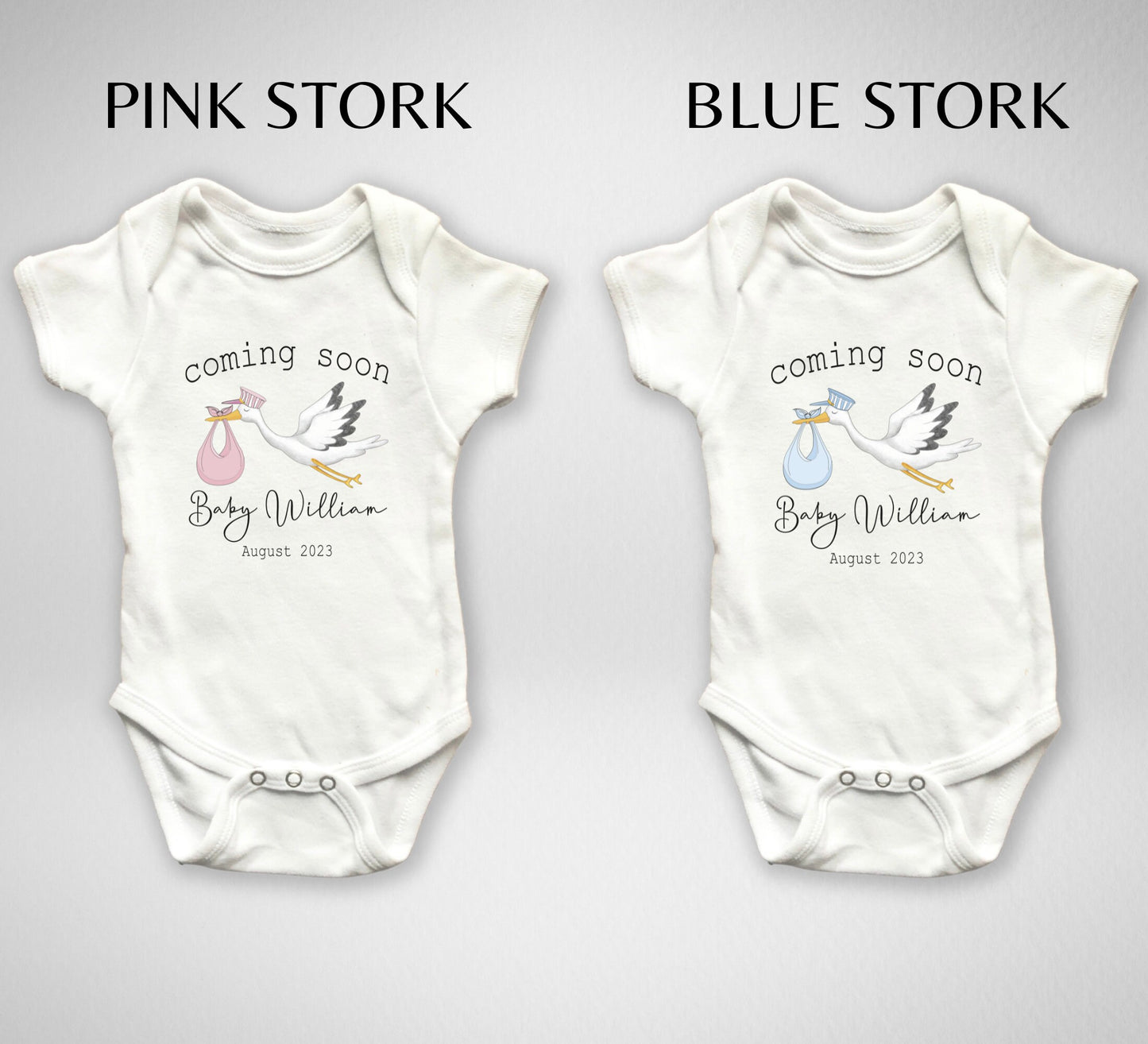 Pregnancy Announcement gift, Baby Announcement Onesie®, Personalized Last Name body suit. newborn baby shower gift.