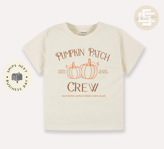 Pumpkin patch crew Toddler TShirt, Pumpkin kids shirt, Halloween natural toddler Tee. Family Pumpkin patch shirt